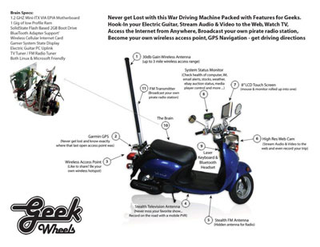 Illustration for article titled The Ultimate Geek Scooter is a Rolling Entertainment Center